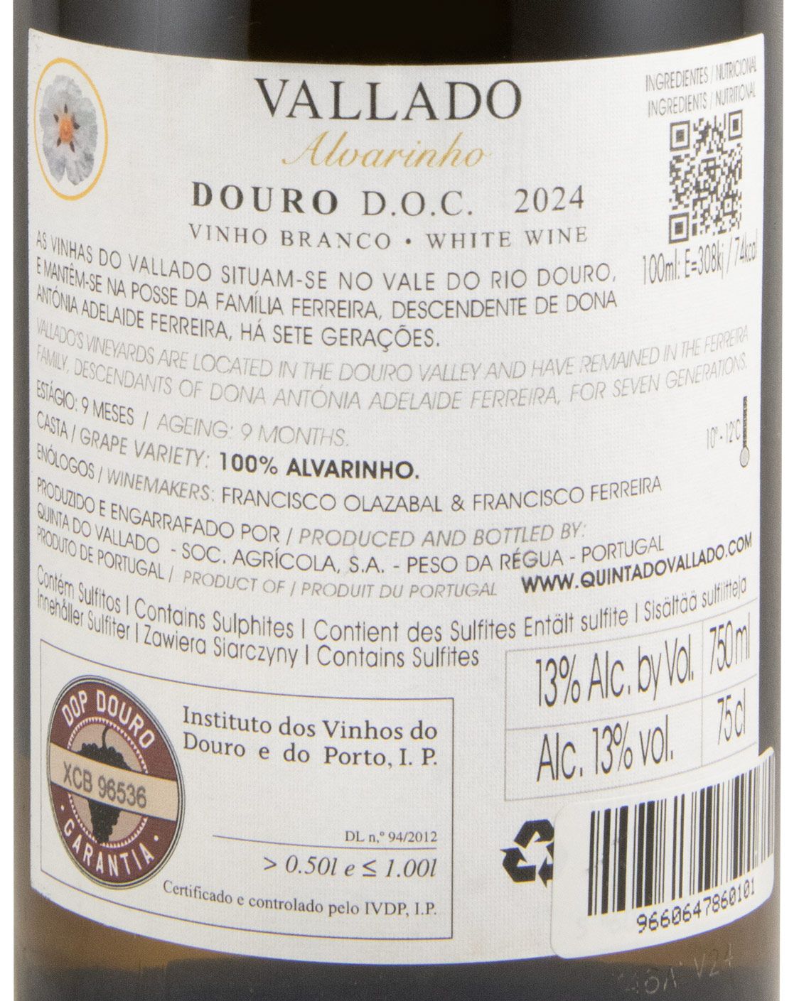 2024 Vallado Alvarinho branco