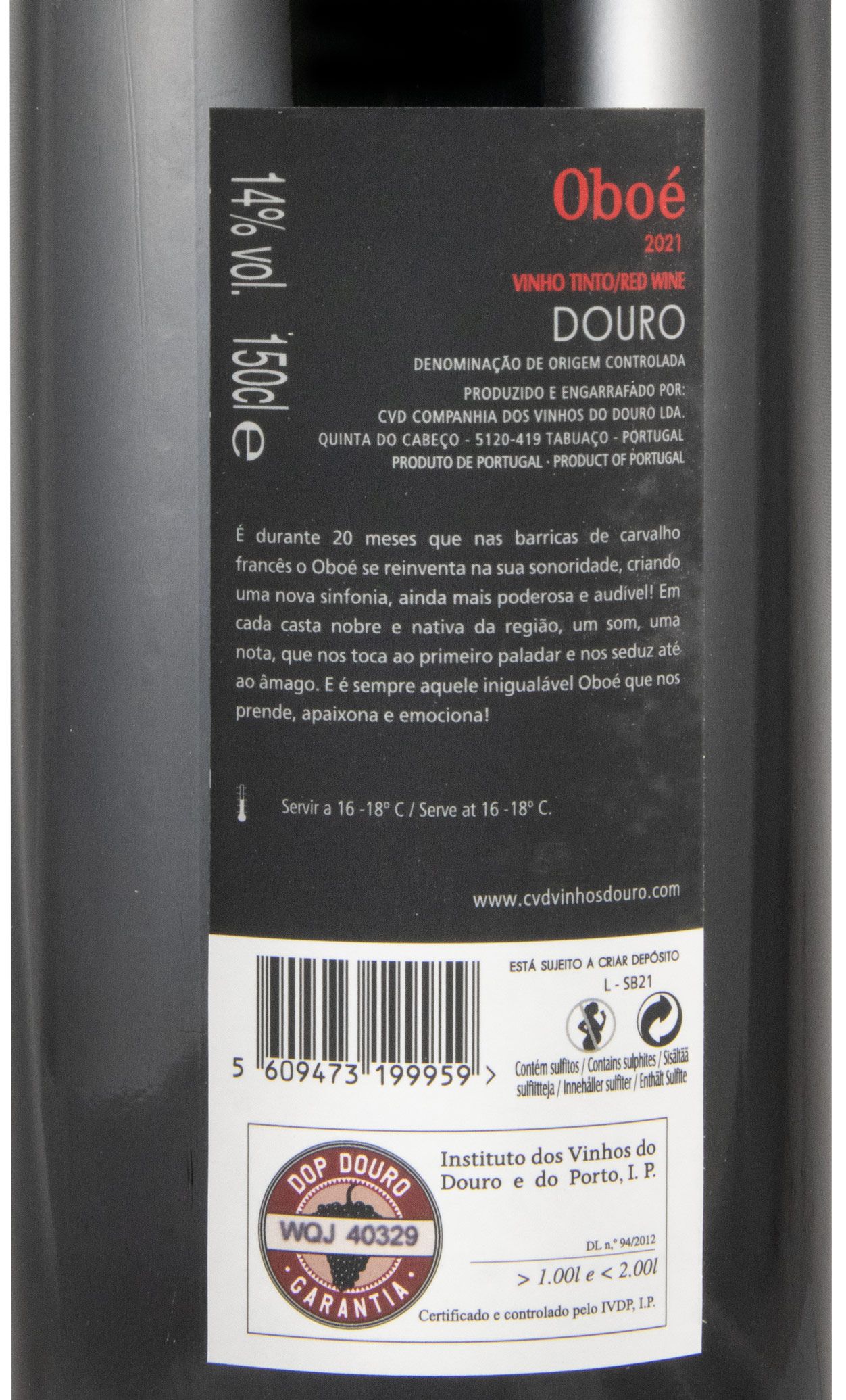 2021 Oboé Som de Barrica tinto 1,5L
