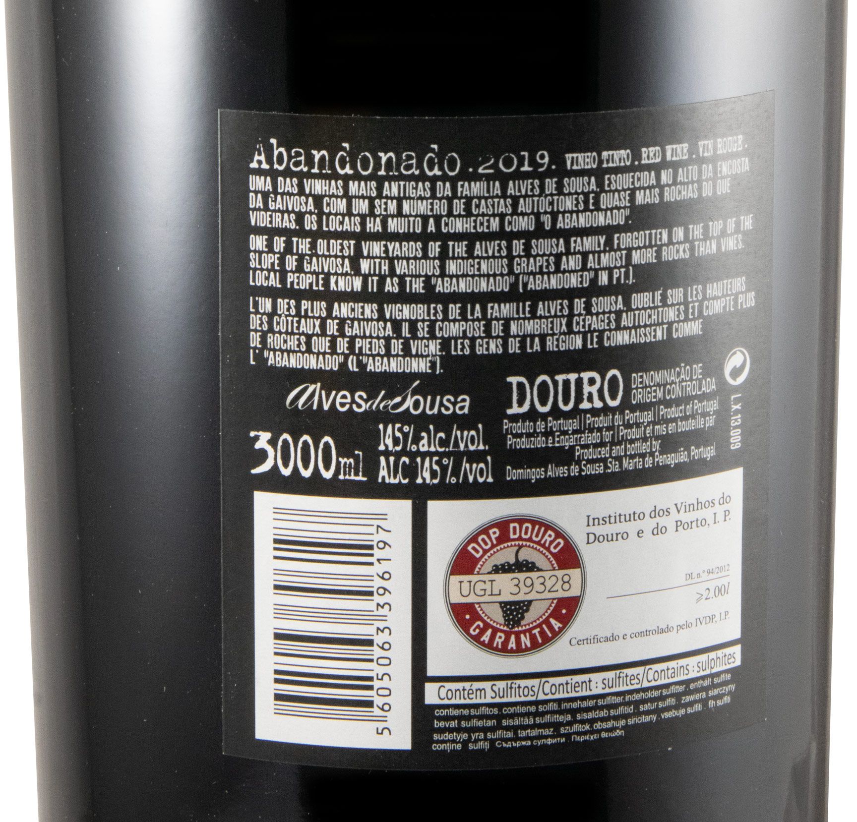 2019 Alves de Sousa Abandonado tinto 3L