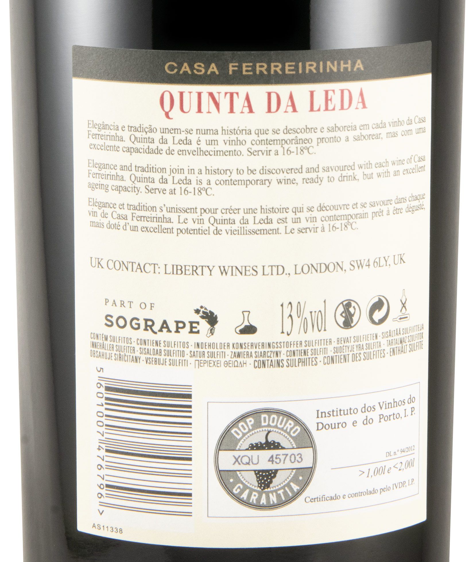 2022 Casa Ferreirinha Quinta da Leda tinto 1,5L