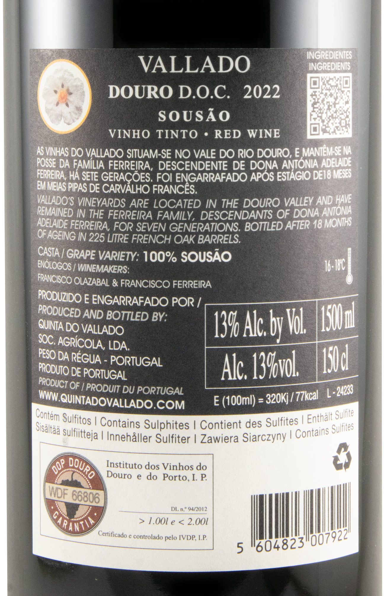 2022 Vallado Sousão red 1.5L