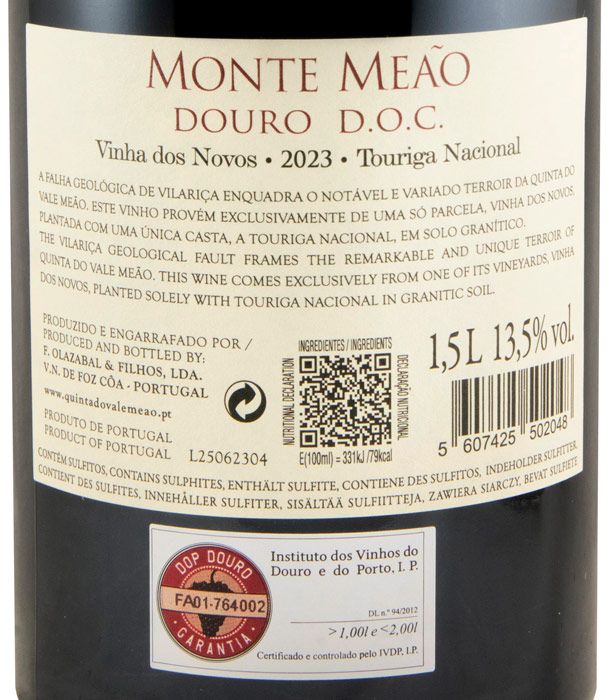 2023 Meandro do Vale Meão Vinha dos Novos Touriga Nacional tinto 1,5L
