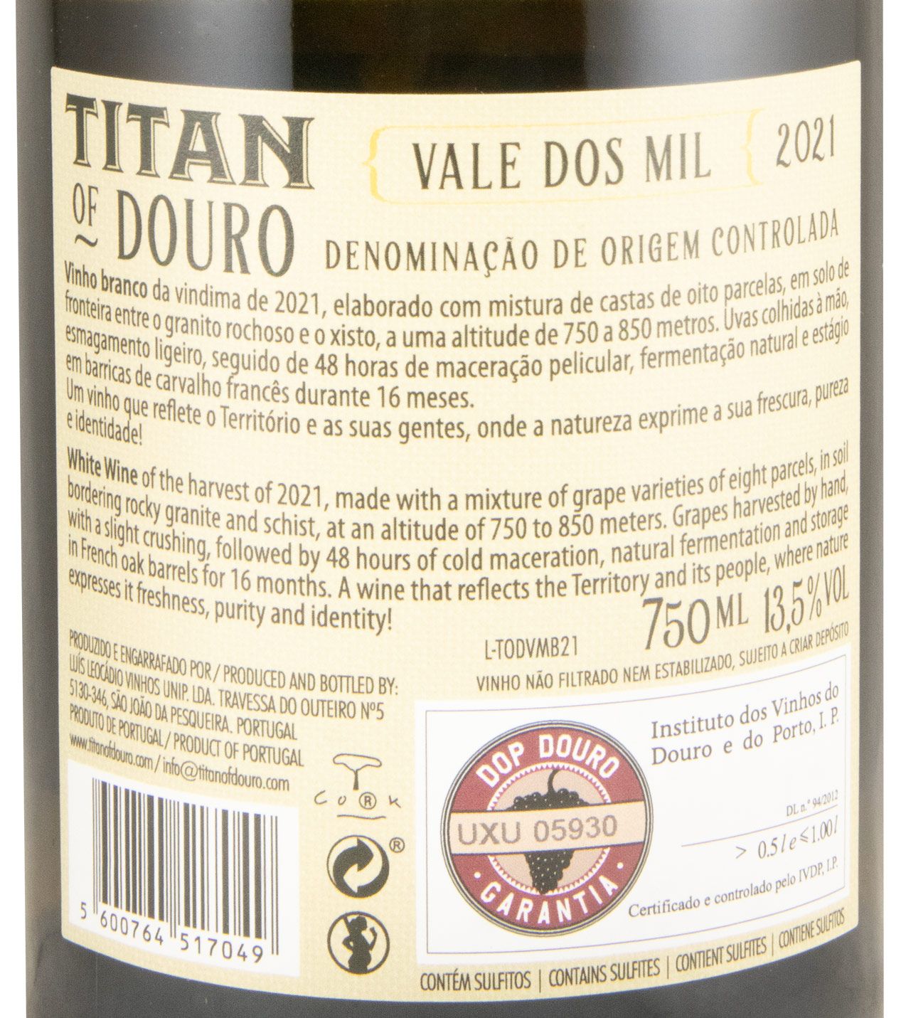2021 Titan of Douro Vale dos Mil branco