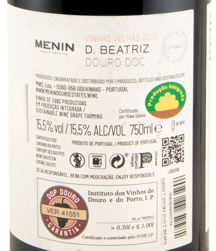 2019 Menin D. Beatriz Vinhas Velhas tinto