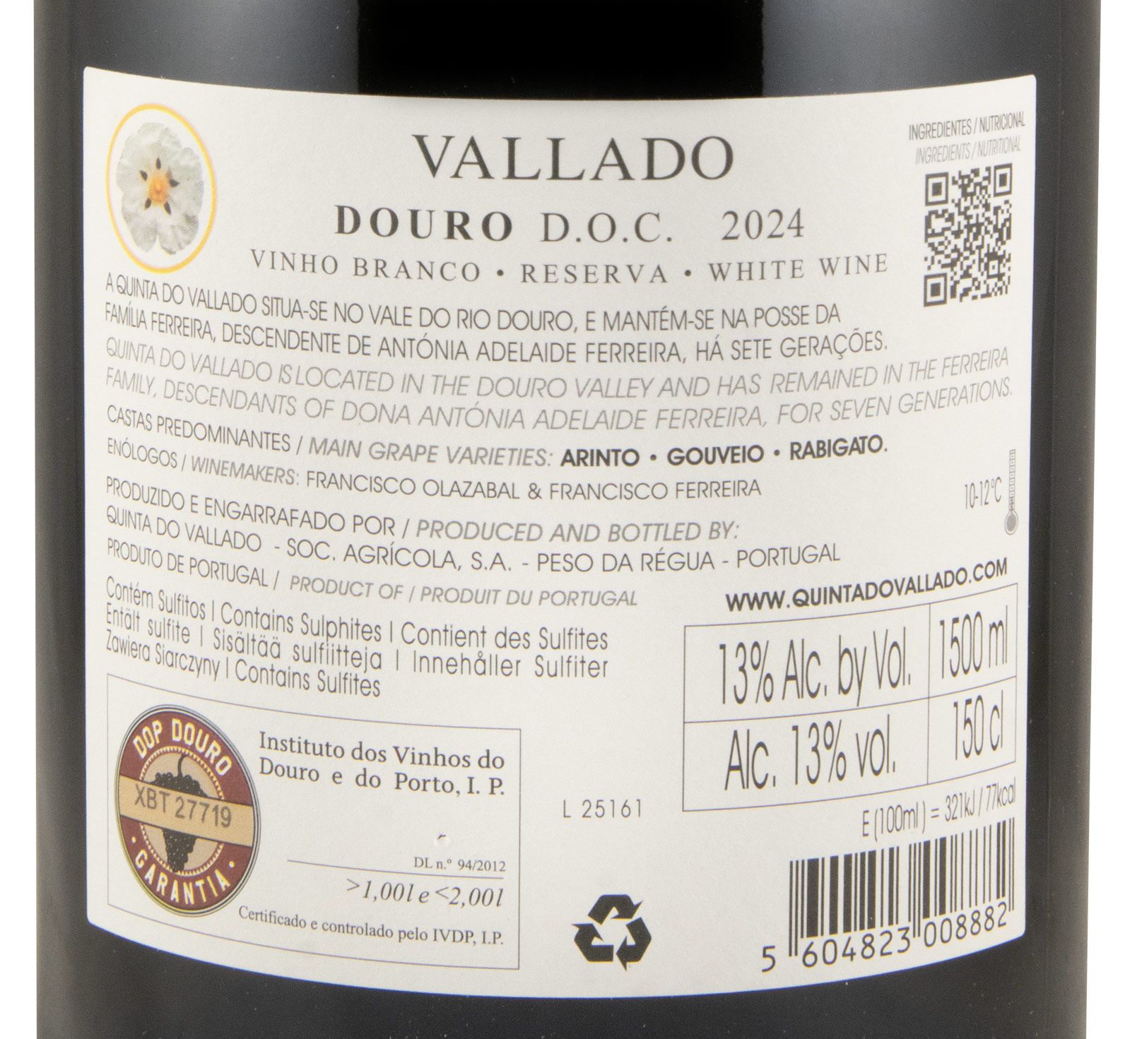 2024 Vallado Reserva branco 1,5L