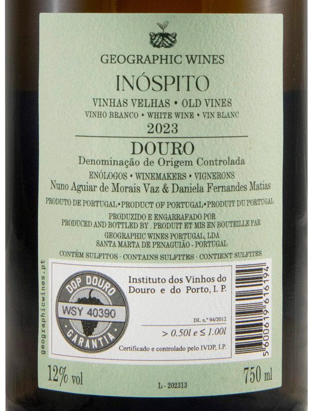 2023 Inóspito Chão de Areia Vinhas Velhas branco