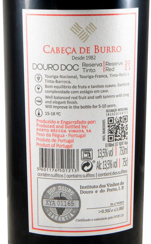 2021 Cabeça de Burro Reserva red