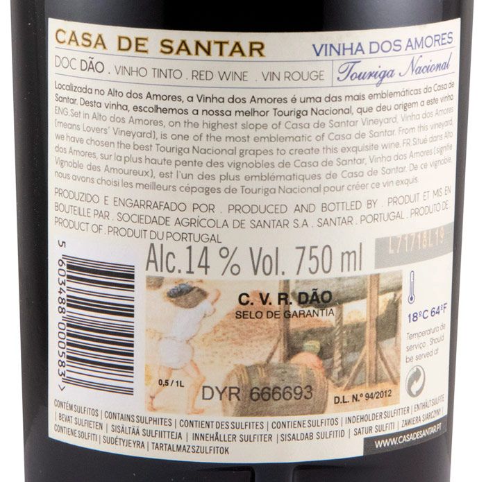 2019 Casa de Santar Vinha dos Amores Touriga Nacional tinto