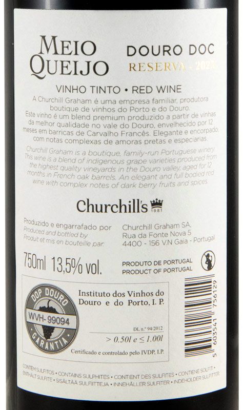 2023 Churchill's Meio Queijo Reserva tinto