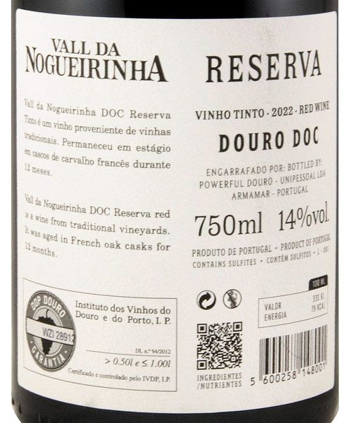 2022 Vall da Nogueirinha Reserva tinto