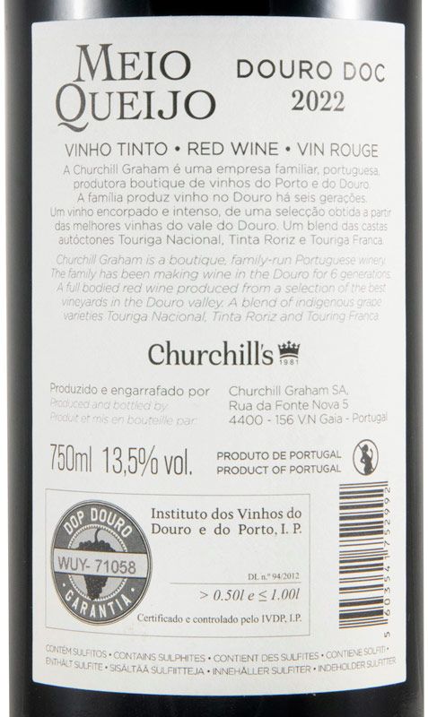 2022 Churchill's Meio Queijo tinto