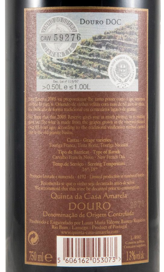 2005 Quinta Casa Amarela Reserva tinto
