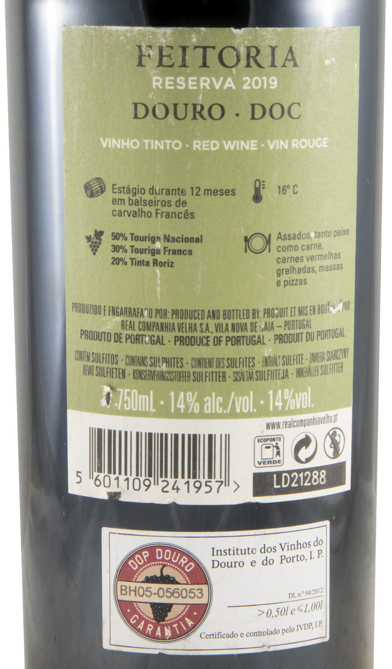 2019 Real Companhia Velha Feitoria Reserva red