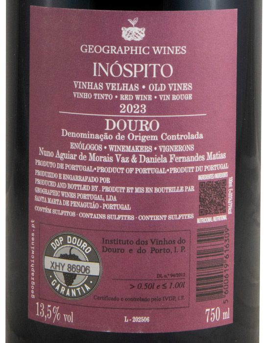 2023 Inóspito Torto Vinhas Velhas red