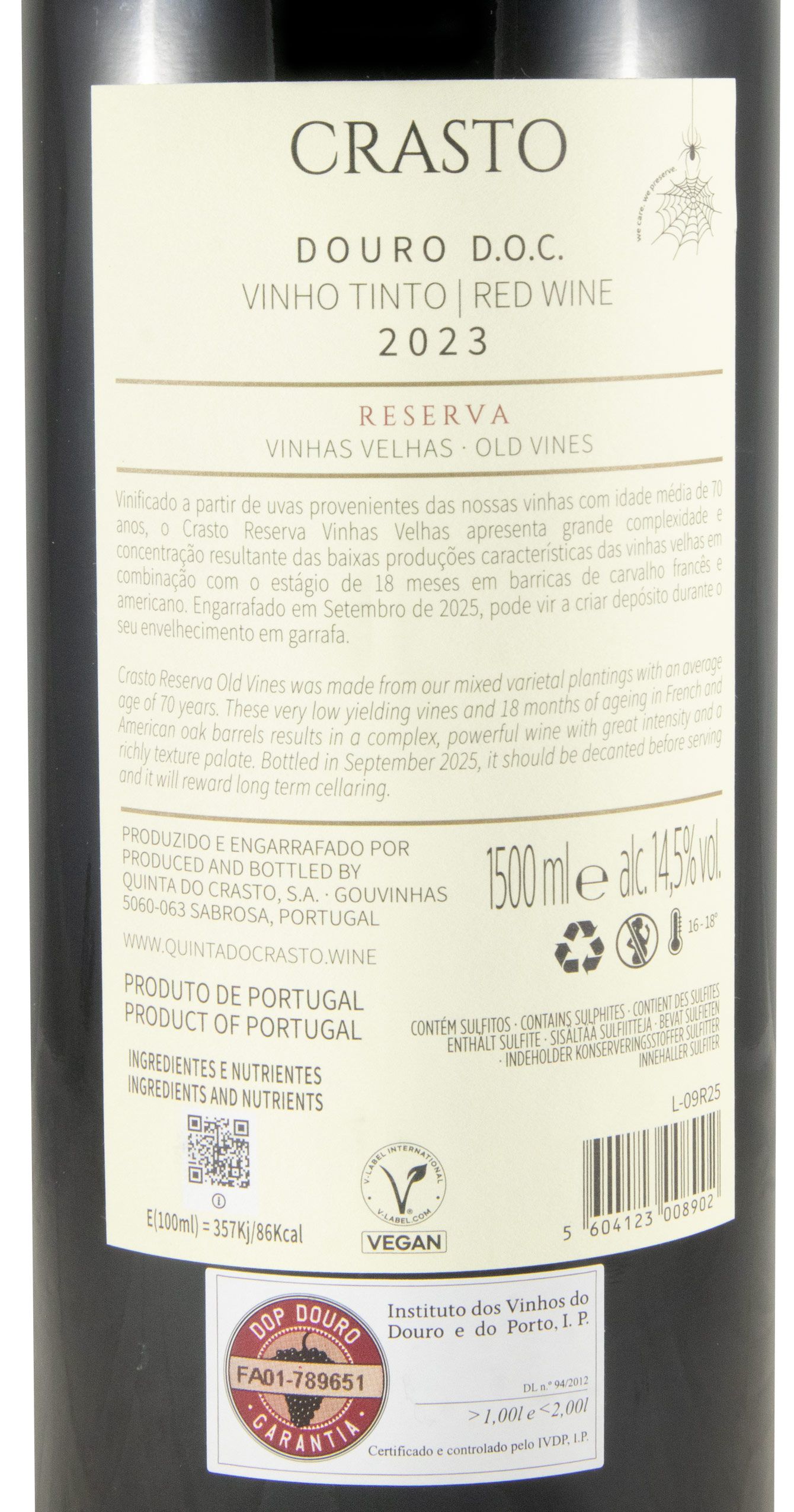 2023 Crasto Vinhas Velhas Reserva tinto 1,5L