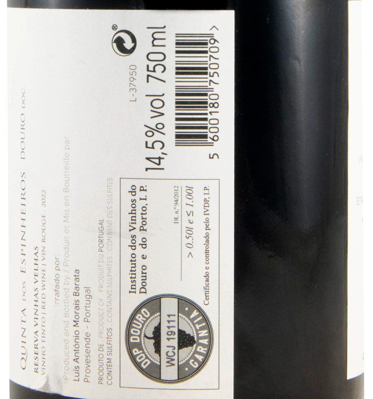 2022 Quinta dos Espinheiros Vinhas Velhas Reserva tinto