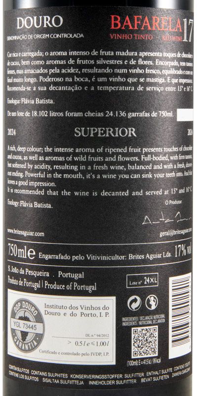 2024 Bafarela 17 Superior tinto