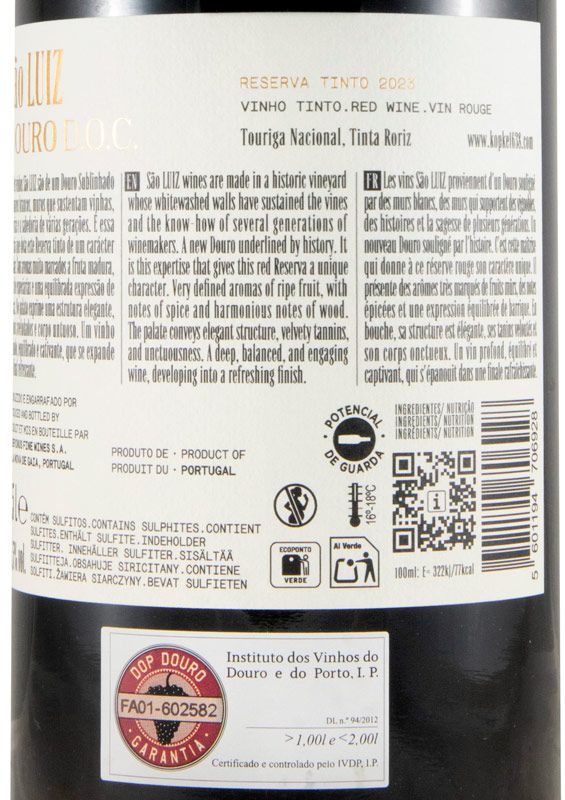 2023 Kopke Quinta de São Luiz Reserva tinto 1,5L