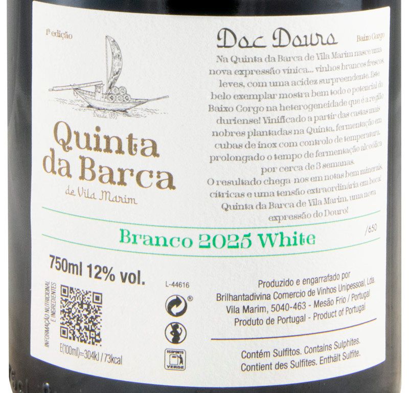 2025 Quinta da Barca Arinto white