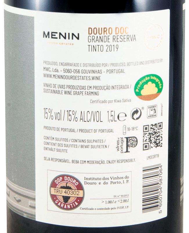 2019 Menin Grande Reserva tinto 1,5L