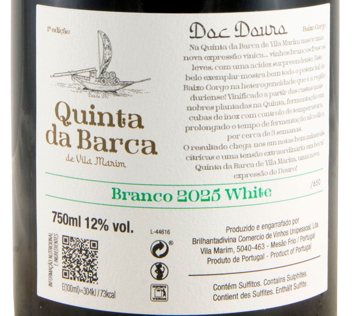 2025 Quinta da Barca branco