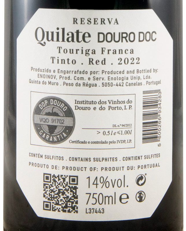 2022 Quilate Touriga Franca Reserva tinto