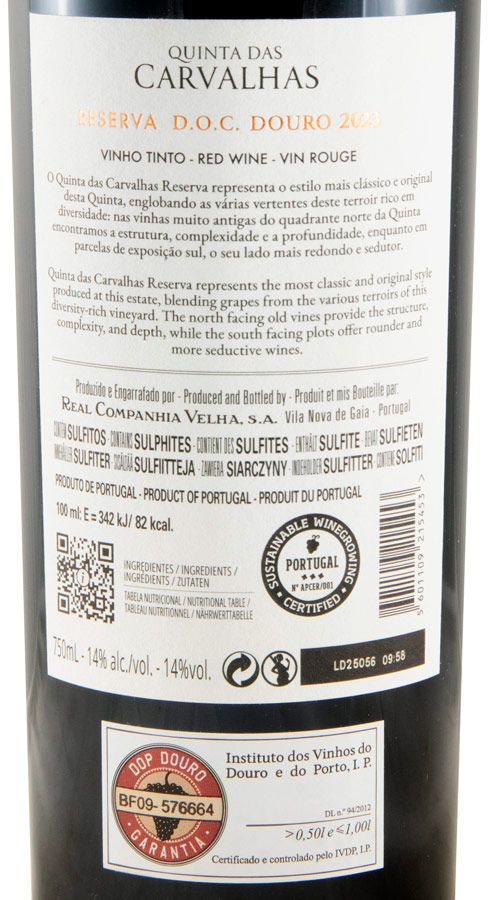 2023 Quinta das Carvalhas Reserva tinto