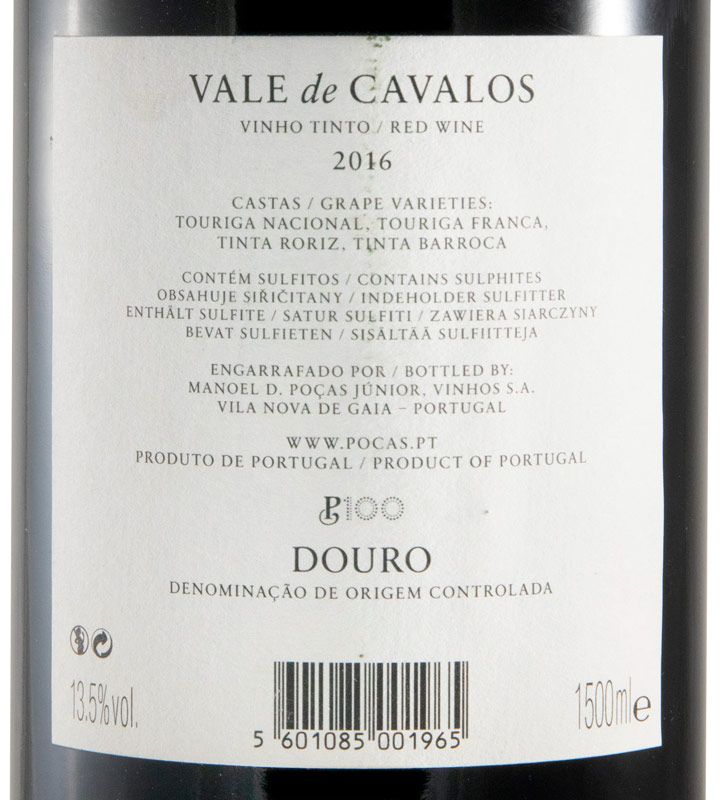 2016 Poças Vale de Cavalos red (with case) 1.5L