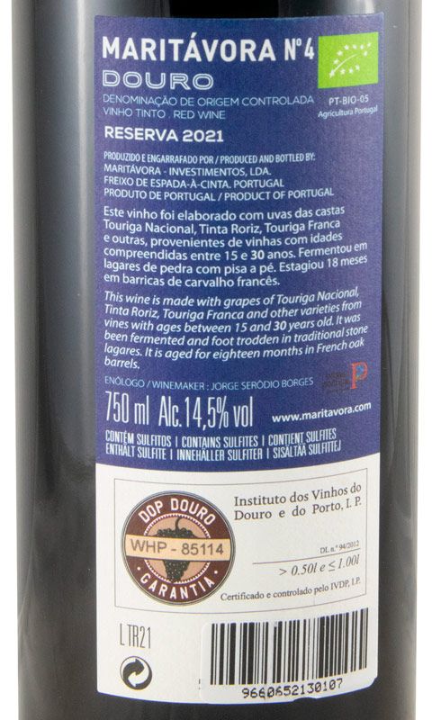 2021 Maritávora N.º 4 Reserva biológico tinto