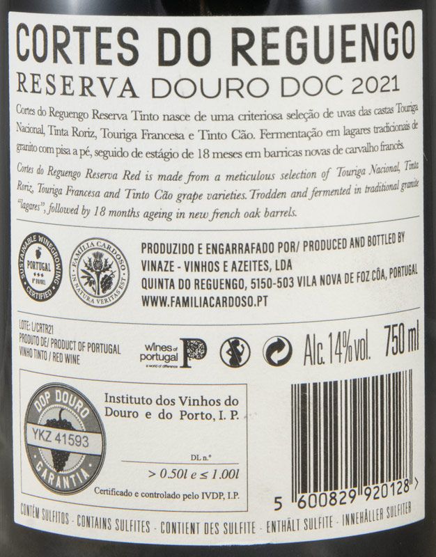 2021 Cortes do Reguengo Reserva tinto