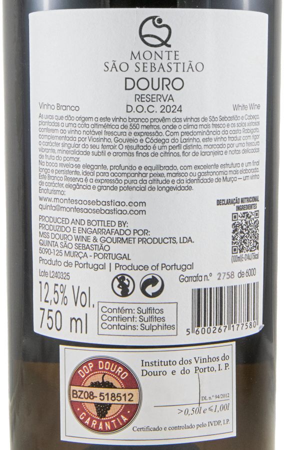 2024 Monte São Sebastião Reserva branco