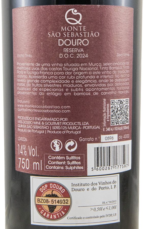 2024 Monte São Sebastião Reserva tinto