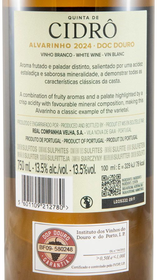 2024 Quinta de Cidrô Alvarinho branco
