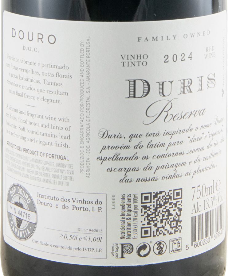 2024 Duris Reserva tinto