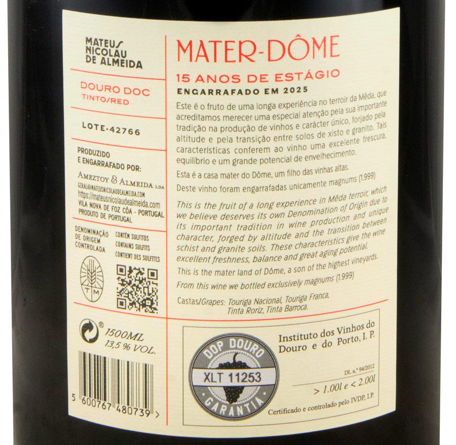2010 Mater-Dôme tinto 1,5L