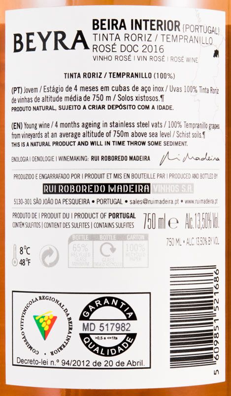 2016 Beyra rosé
