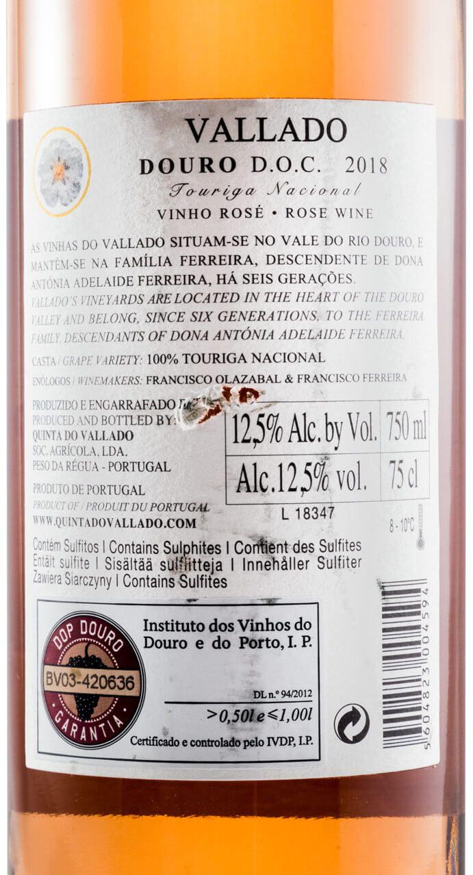 2018 Vallado rosé
