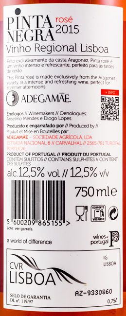 2015 Pinta Negra rosé