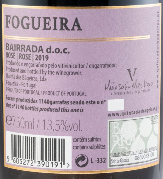 2019 Quinta das Bágeiras Fogueira rosé