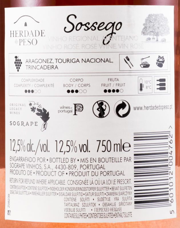 2018 Herdade do Peso Sossego rosé