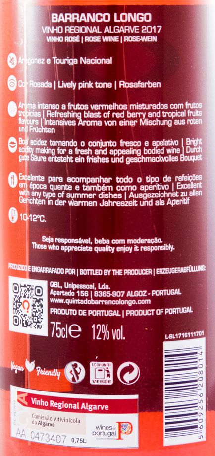 2017 Barranco Longo rosé