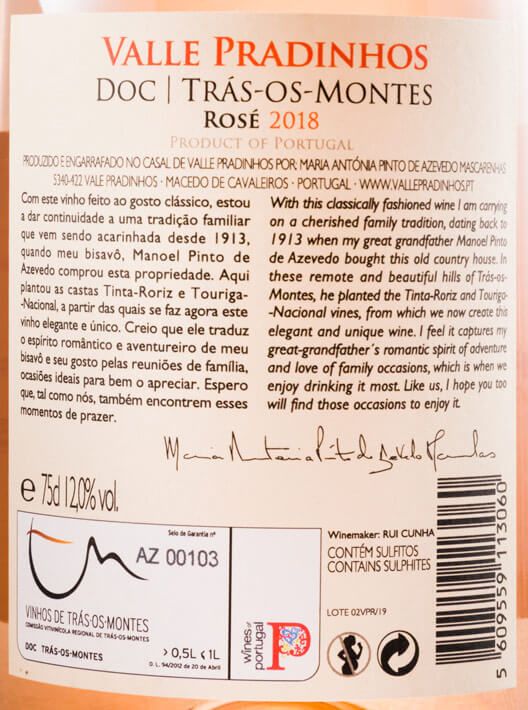 2018 Valle Pradinhos rosé