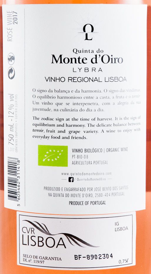 2017 Quinta do Monte d'Oiro Lybra rosé