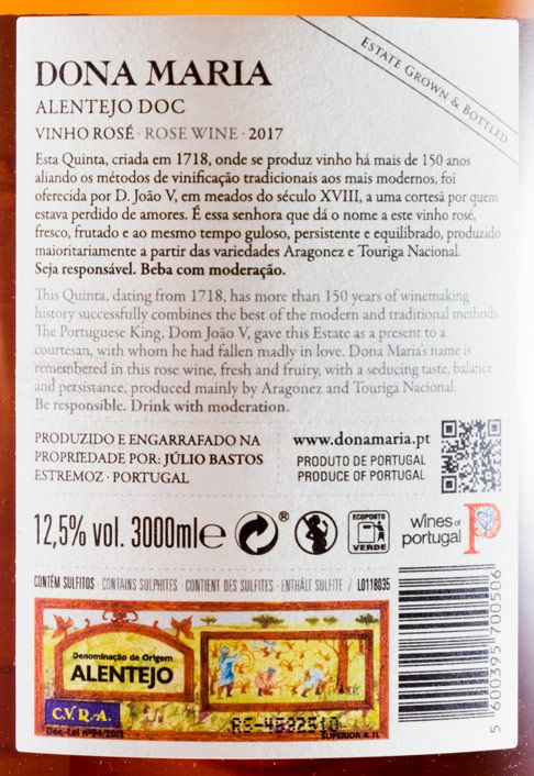 2017 Júlio Bastos Dona Maria rosé 3L