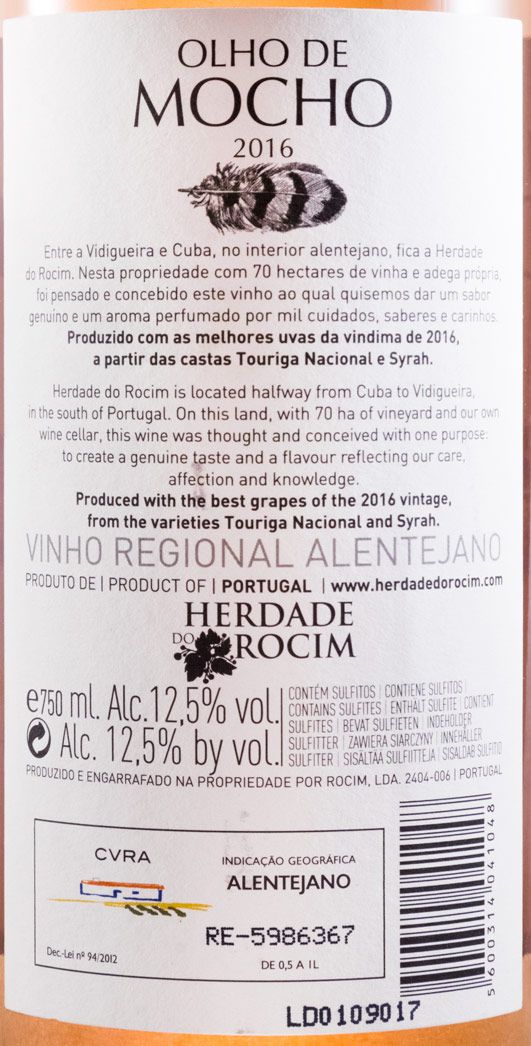 2016 Herdade do Rocim Olho de Mocho rosé