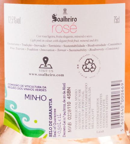2018 Soalheiro Alvarinho e Pinot Noir rosé