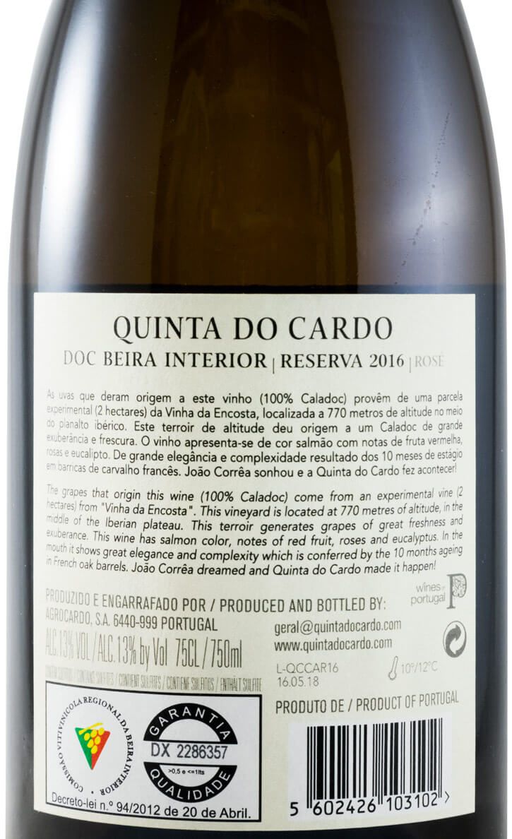 2016 Quinta do Cardo Reserva Caladoc biológico rosé