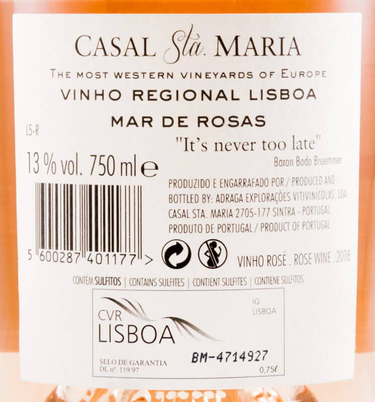 2018 Casal Sta. Maria Mar de Rosas rosé