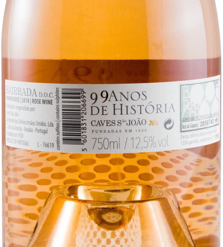 2018 Caves São João Pinot Noir 99 Anos de História rosé