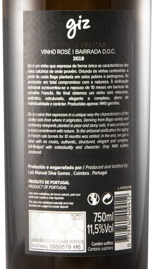 2018 Giz by Luís Gomes Vinhas Velhas rosé